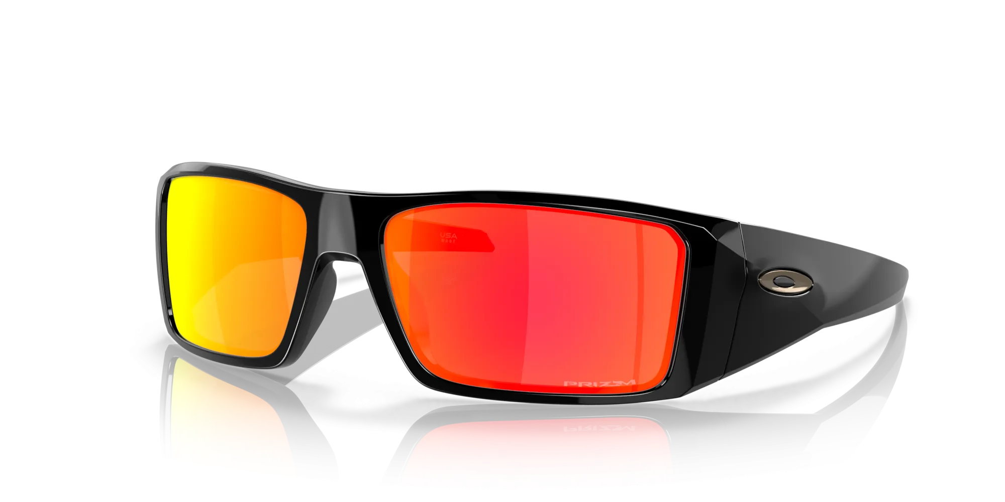 Oakley Heliostat Sunglasses - Polished Black w/Prizm Ruby