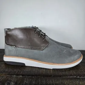 Olukai Kalia Puki Mens Size 8 Lace Up Boots Shoes Gray Leather 10441-6Z6Z