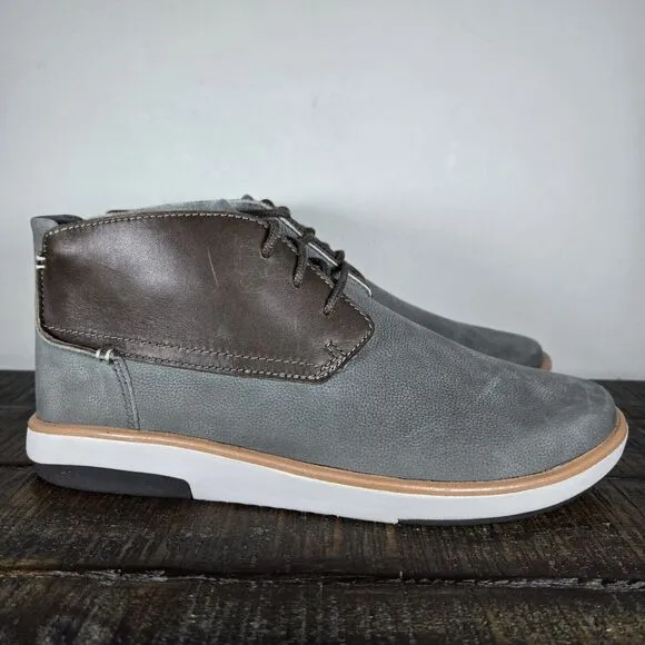 Olukai Kalia Puki Mens Size 8 Lace Up Boots Shoes Gray Leather 10441-6Z6Z