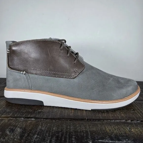 Olukai Kalia Puki Mens Size 8 Lace Up Boots Shoes Gray Leather 10441-6Z6Z