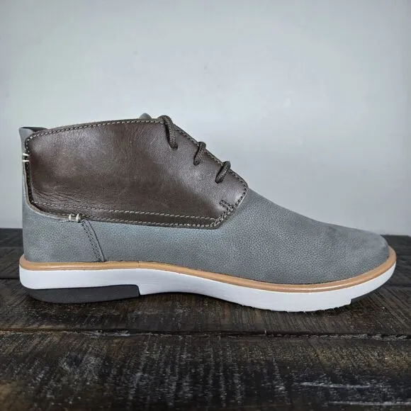 Olukai Kalia Puki Mens Size 8 Lace Up Boots Shoes Gray Leather 10441-6Z6Z
