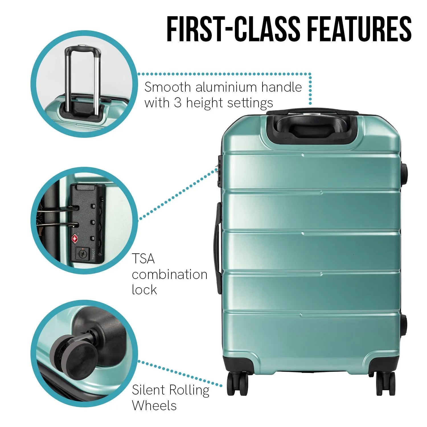 Olympus Artemis 20in Hard Shell  ABS PC - Electric Teal