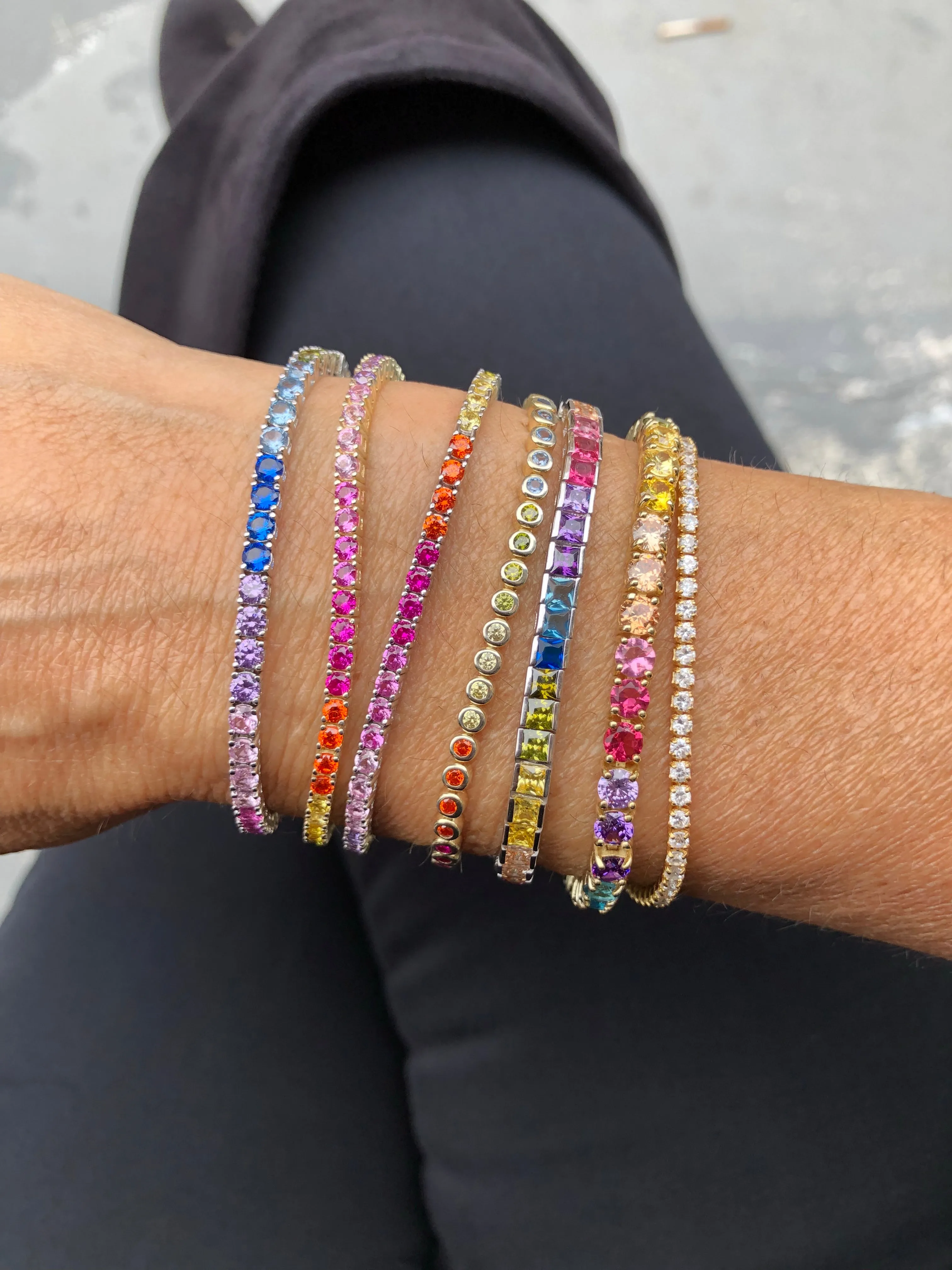 OMBRE RAINBOW TENNIS BRACELET