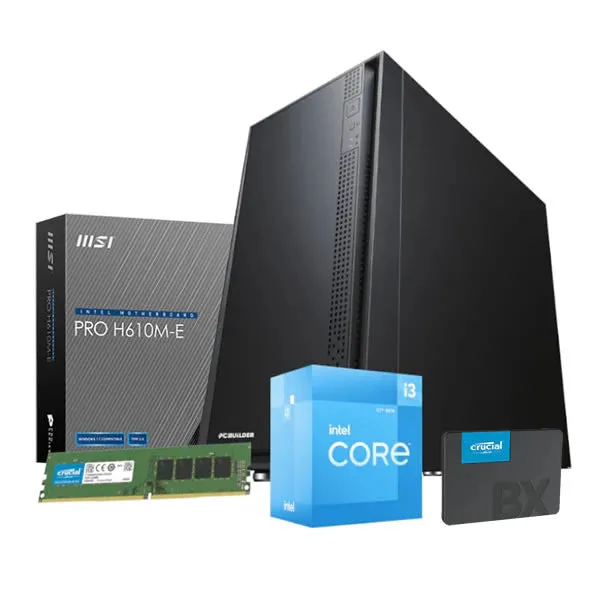 PCBuilder Intel Core i3-12100 HOME Master Windows 11 Desktop PC