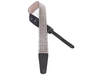 Perri's 2.5″ Silver Studded Leather Guitar Strap