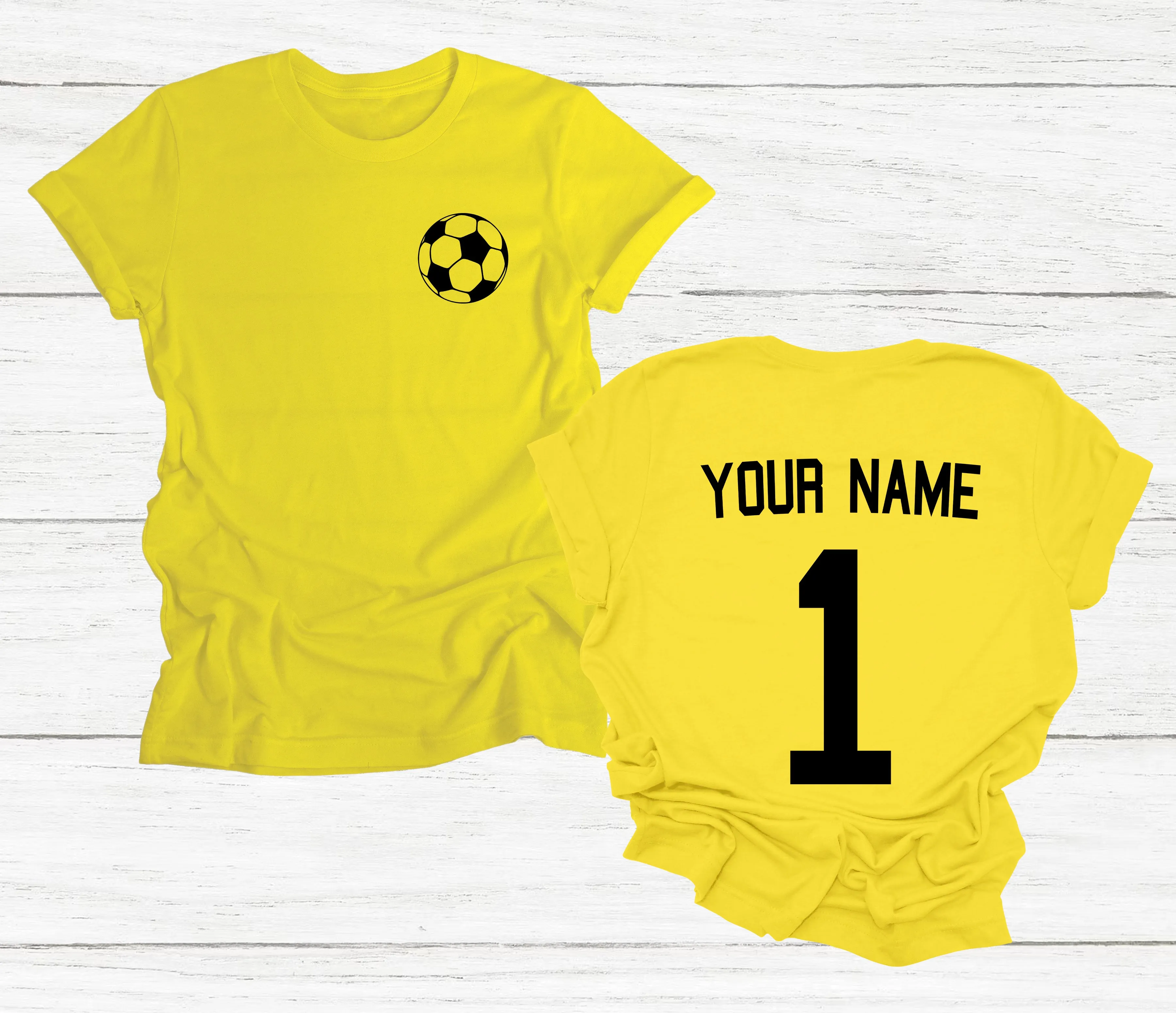 Personalised Kids Football Name And Number T-Shirt
