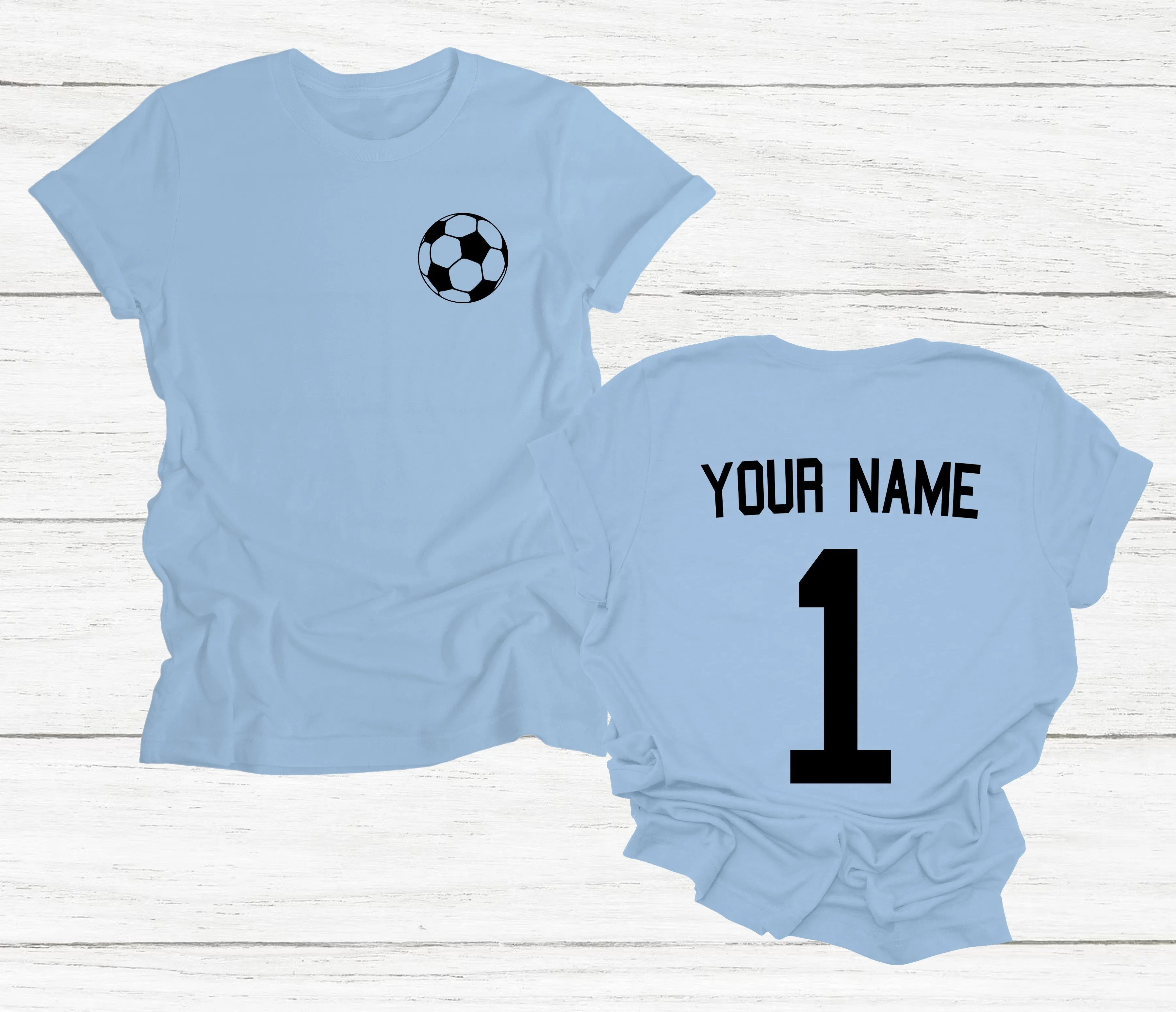 Personalised Kids Football Name And Number T-Shirt