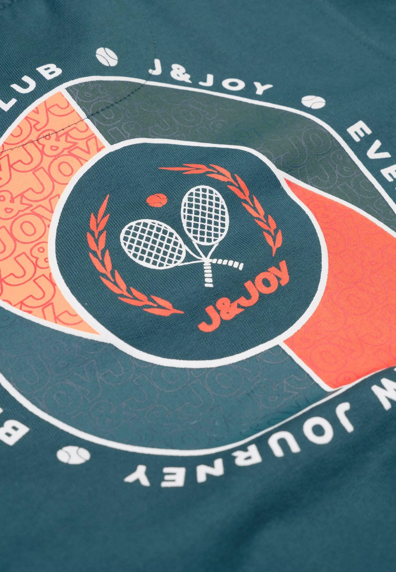 Polo garçon vert avec logo tennis dans le dos
