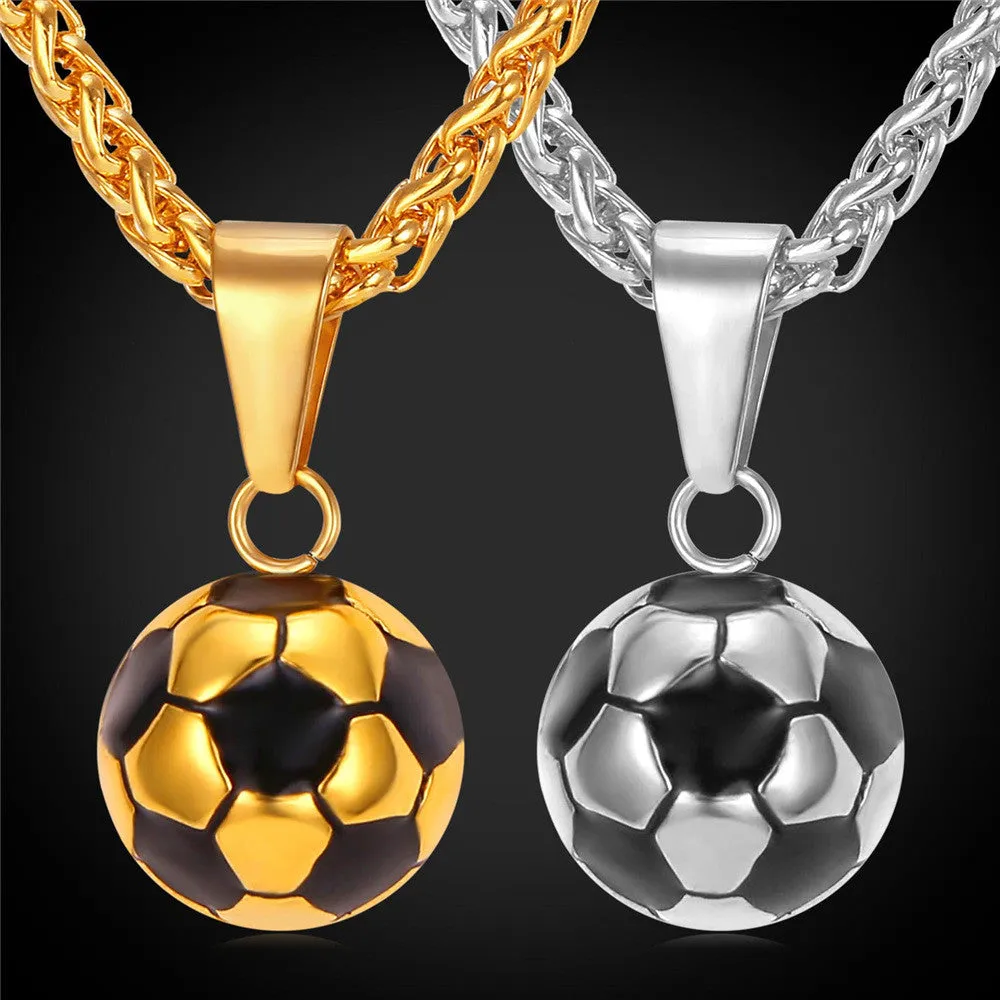 "Soccer Ball" - Unisex Soccer Fan Necklace