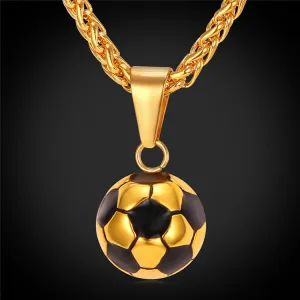 "Soccer Ball" - Unisex Soccer Fan Necklace