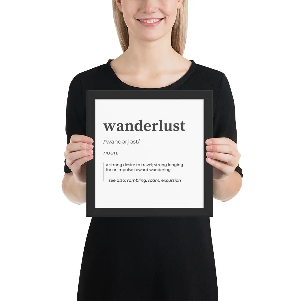 "Wanderlust" Framed poster