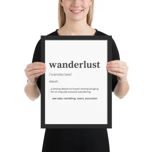 "Wanderlust" Framed poster