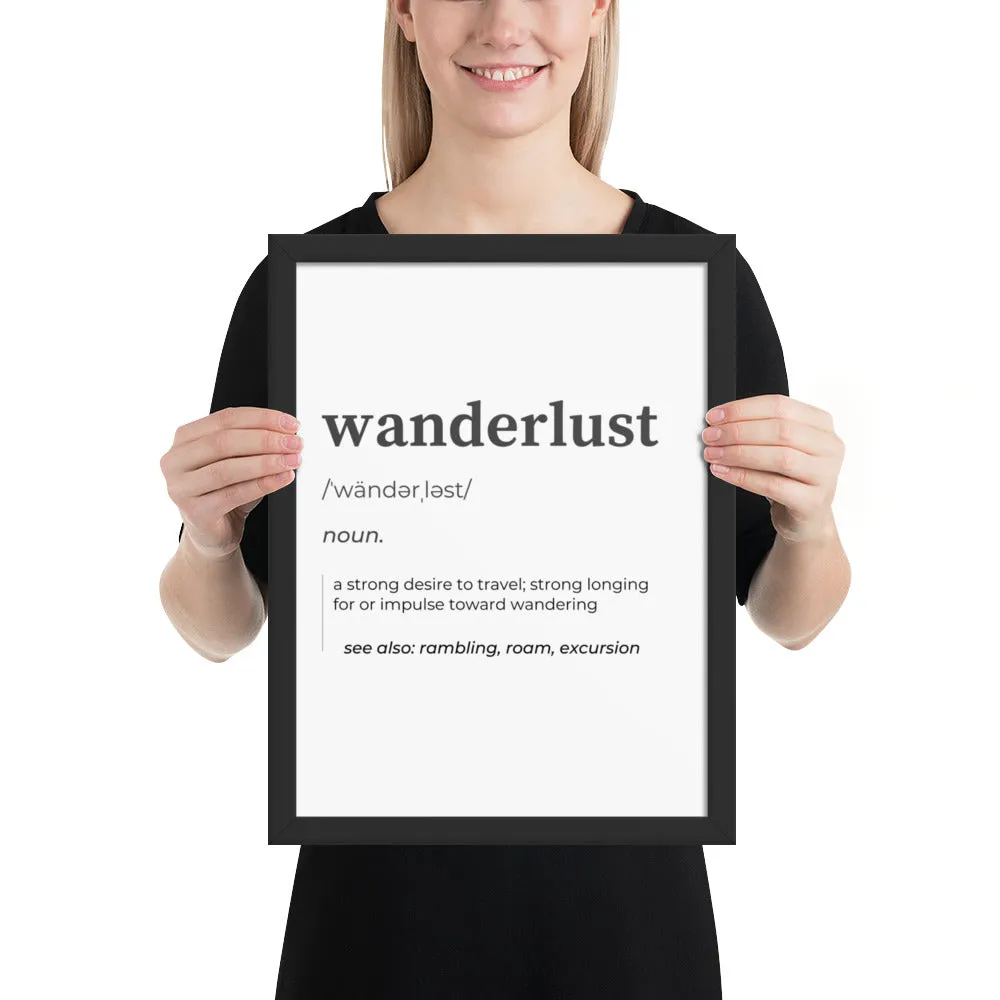"Wanderlust" Framed poster