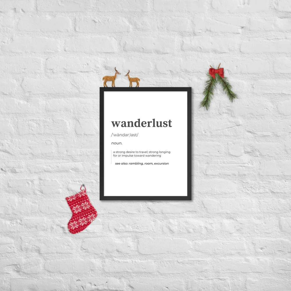 "Wanderlust" Framed poster