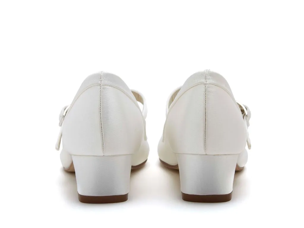 Rainbow Club 'Maisie' - White Satin Heel