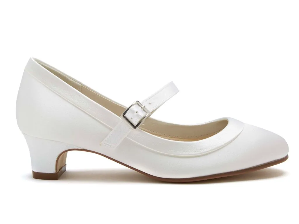 Rainbow Club 'Maisie' - White Satin Heel