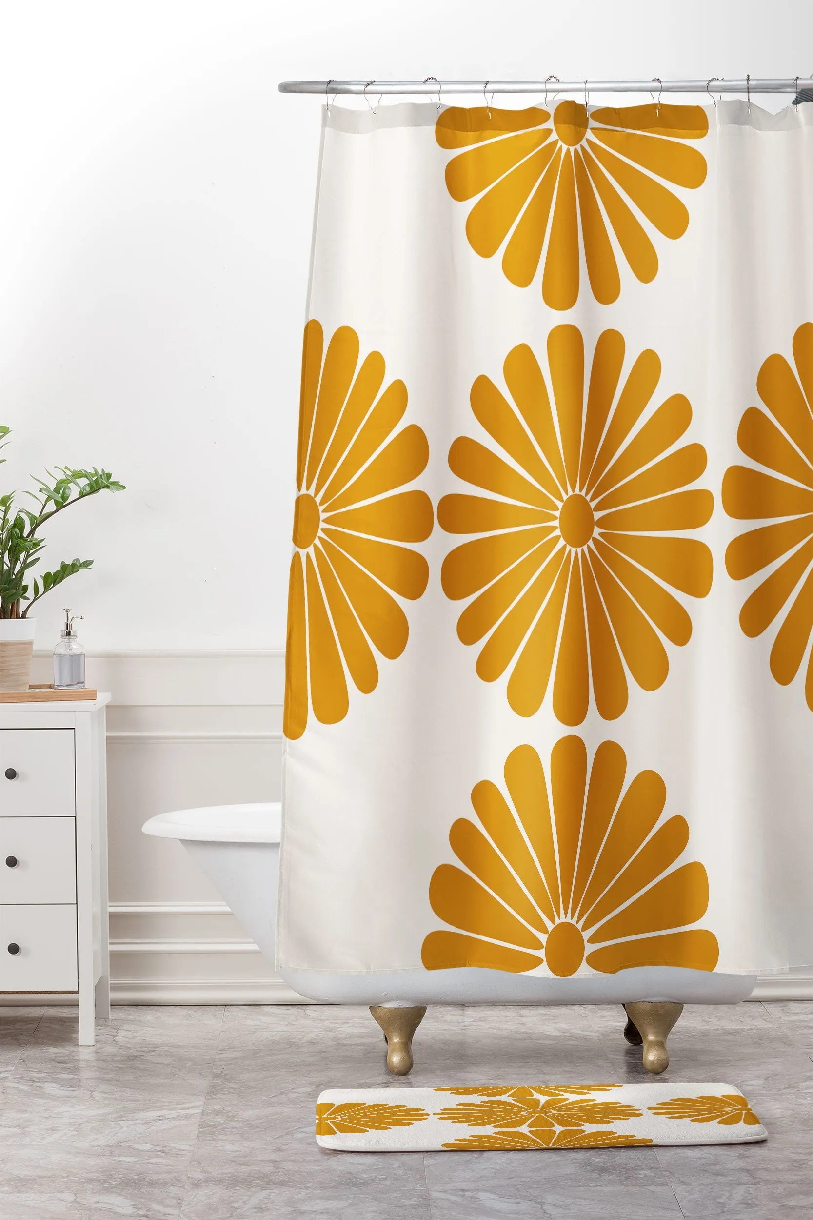 RETRO DAISY V MEMORY FOAM BATH MAT
