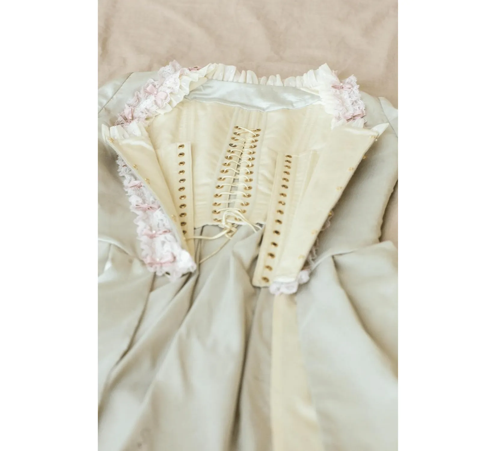 Rococo Marie Antoinette pink silk dress
