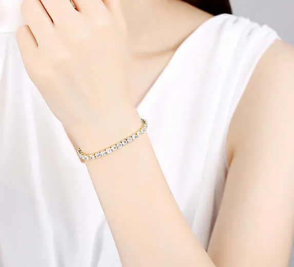 Round Cubic Zirconia Tennis Bracelet