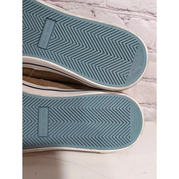Seavees Hermosa Plimsoll Varsity Men's Casual Sneaker Sz 13 Tan Perforated Suede