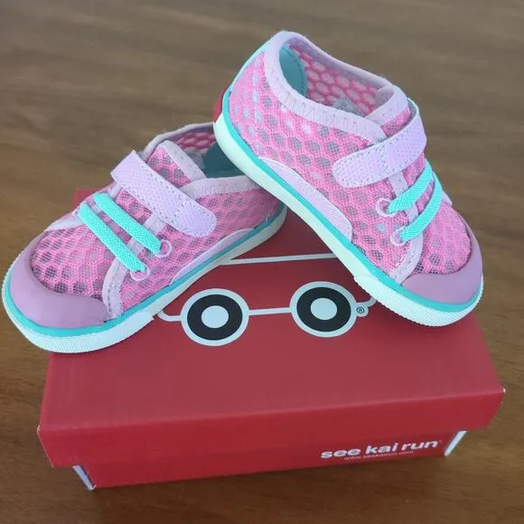 See Kai run pink/mint green Saylor shoe little kids/ toddler size 6