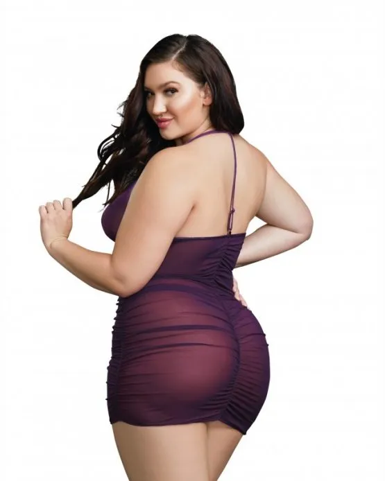 Shirred Mesh Chemise