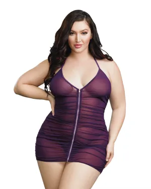 Shirred Mesh Chemise