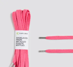 Shoe Lace Classic Pink Lemonade with H Silver Tip