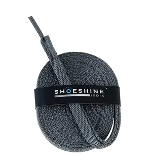 SHOESHINE Flat Shoelace (1 Pair) Dark Grey sports and sneaker shoe laces