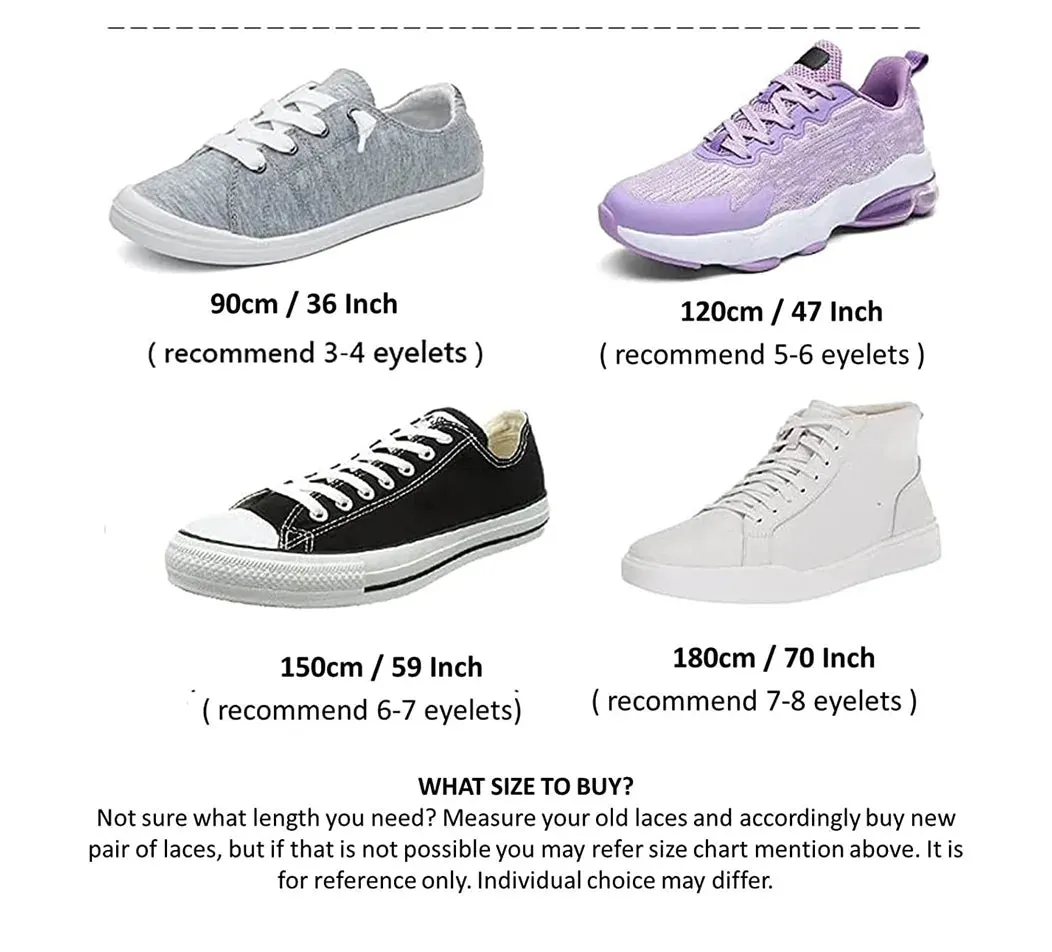 SHOESHINE Flat Shoelace (1 Pair) White sports and sneaker shoe laces