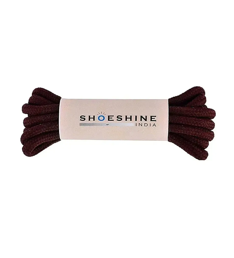 SHOESHINE Shoe Lace (1 Pair) 4mm Dark Grey Round Shoelace & Boot Laces