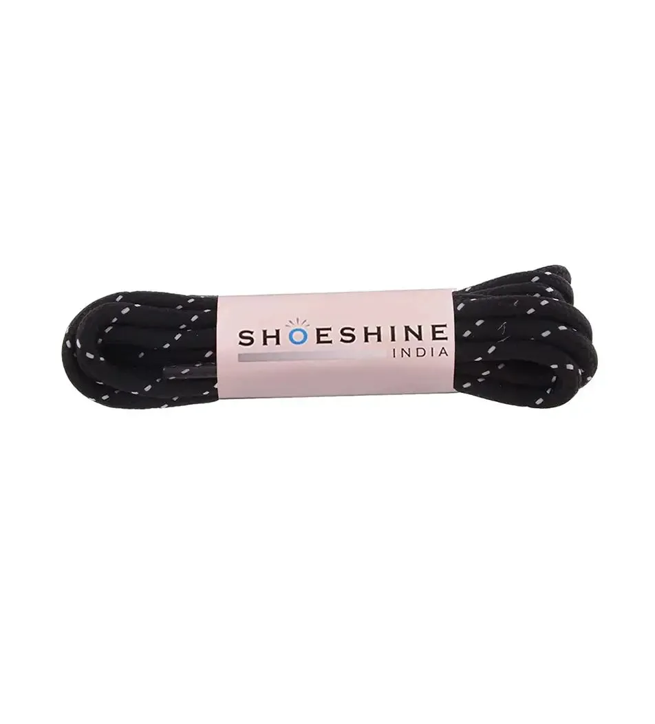 SHOESHINE Shoe Lace (1 Pair) 4mm Dark Grey Round Shoelace & Boot Laces