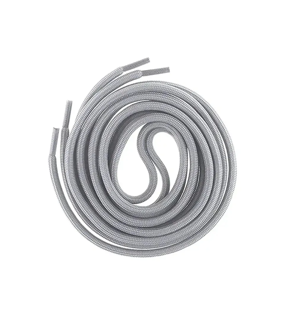 SHOESHINE Shoe Lace (1 Pair) 4mm Dark Grey Round Shoelace & Boot Laces