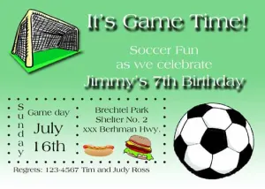 SOCCER BALL CUSTOM INVITATION