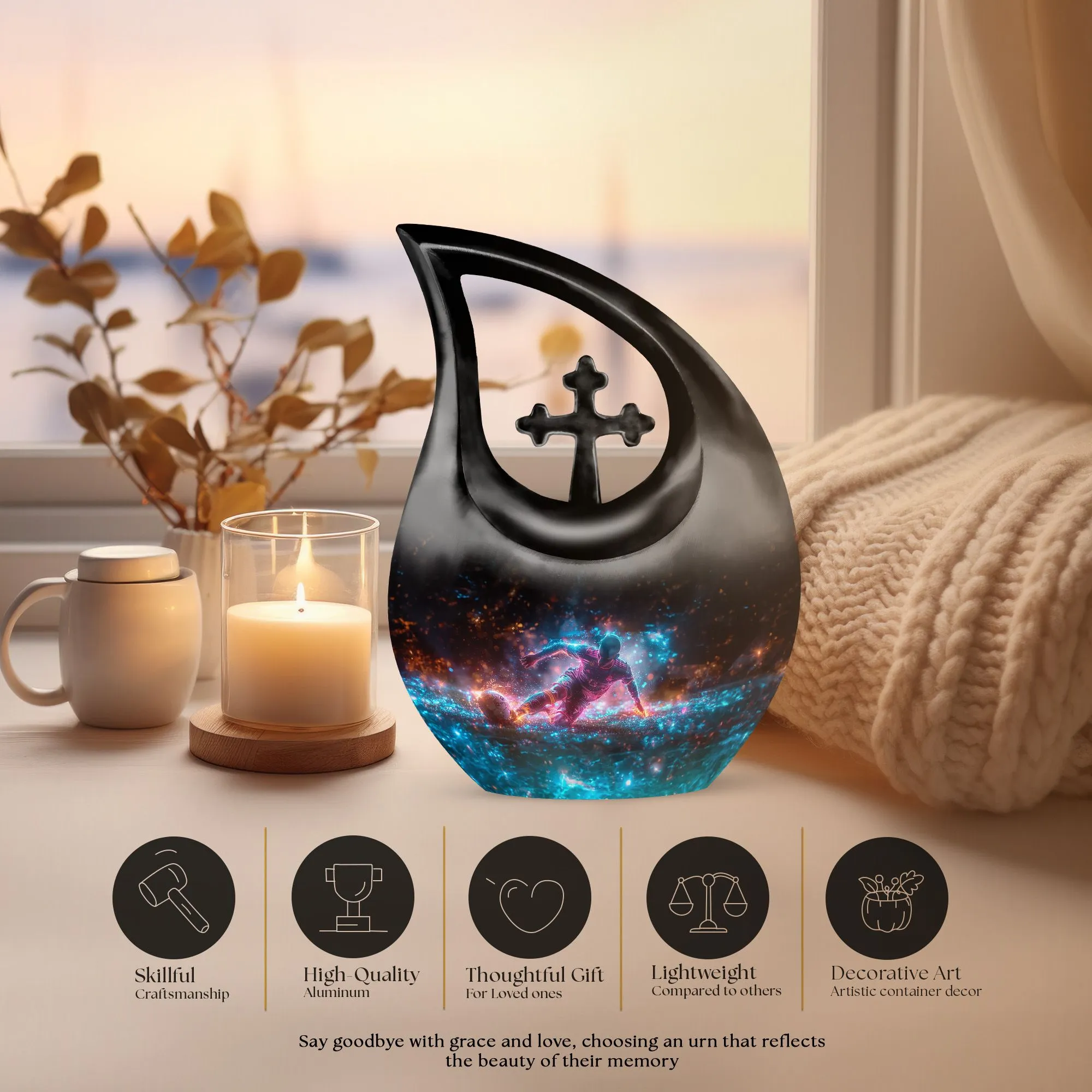 Soccer Memories: Tribute Urn for Dad, Reliving the Game Forever
