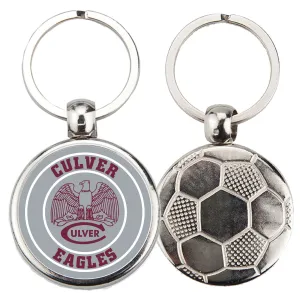 Soccer Metal Key Tag