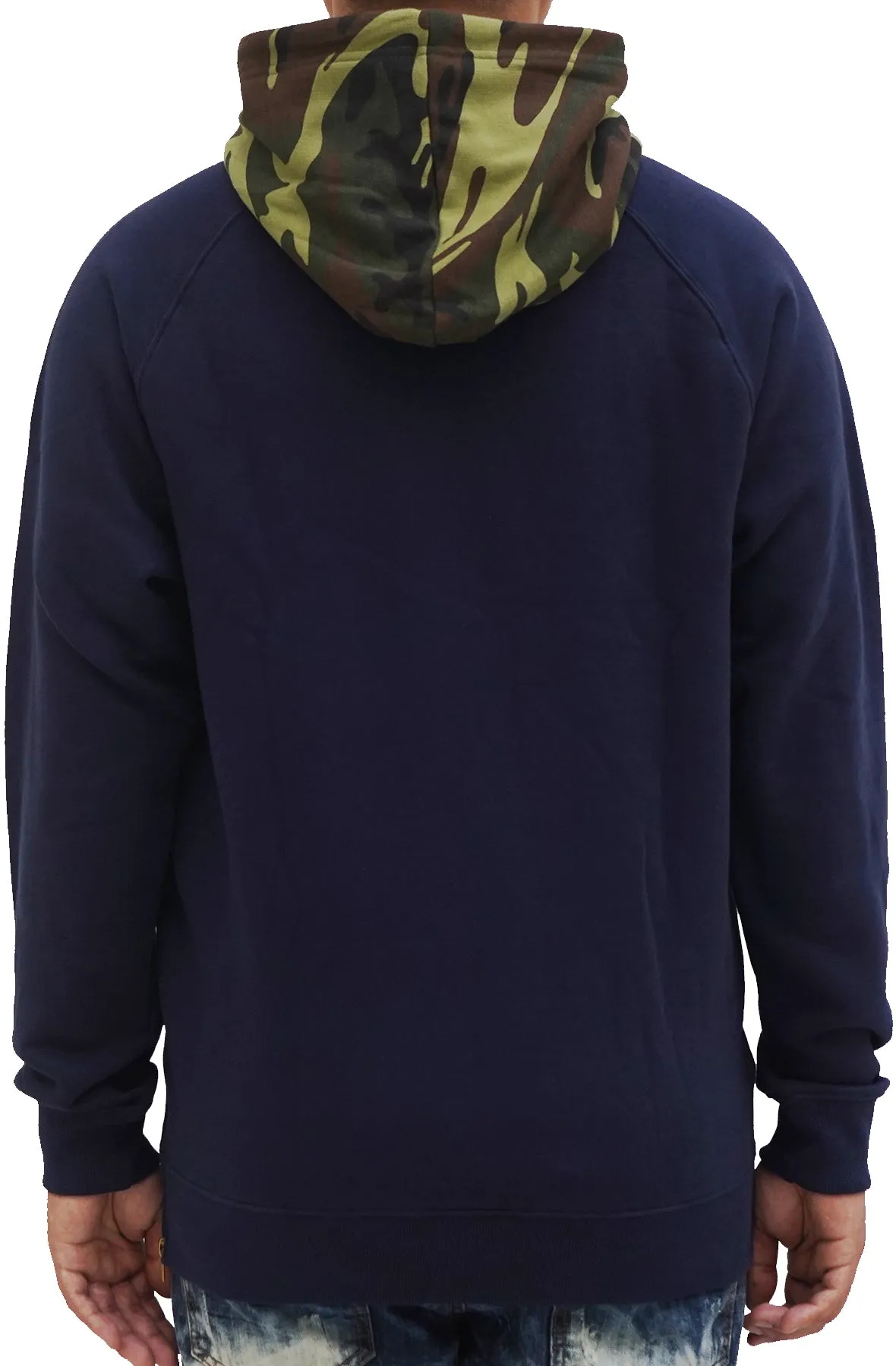 Stay Winning Script Navy/White Camo Hoodie
