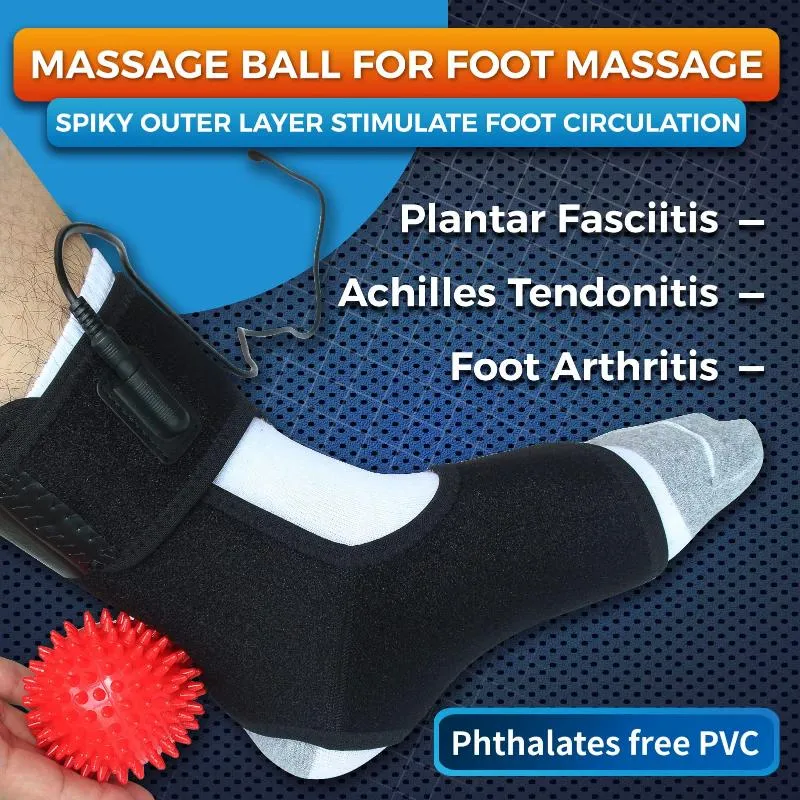 sticro Ankle Heating Pad for Achilles Tendonitis and Plantar Fasciitis Relief, Heated Ankle Brace Foot Heating Pad Wrap with Massage Ball for Sprained Ankle, Arthritis Foot Heel Pain Relief