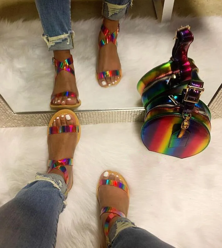 Strap Slipper Sequin Beach Shoes