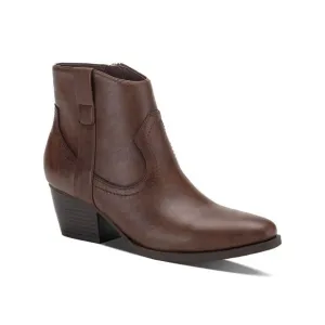 STYLE &amp; COMPANY Womens Brown Perriee Round Toe Block Heel Western Boot 5 M
