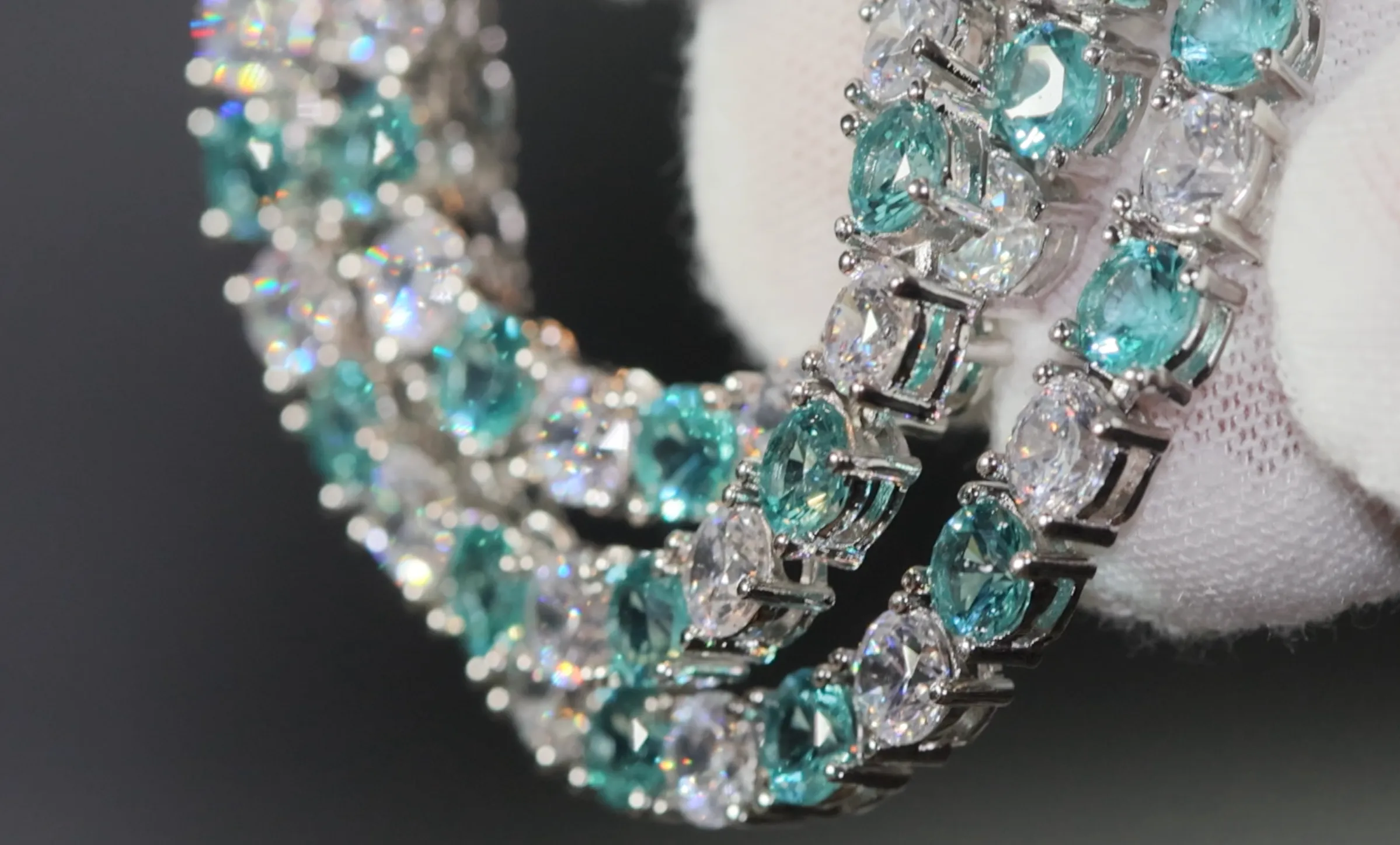 Tennis Chain | Green Diamond Tennis Chain | Tennis Necklace | Mens Tennis Chain | Womens Tennis Chain | Mint Green Tennis Chain | Iced Chain