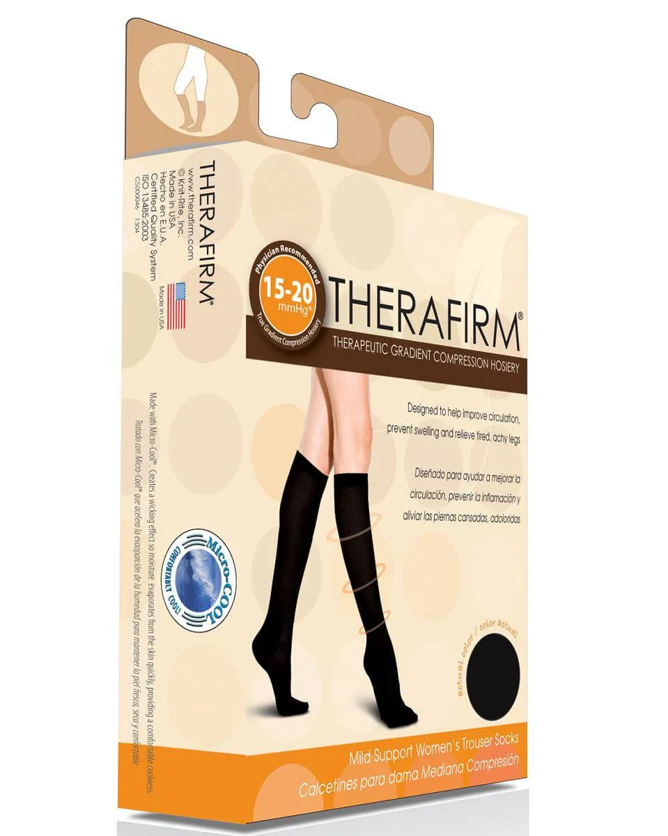 Therafirm Women's Ribbed Trouser Socks 15-20mmHg