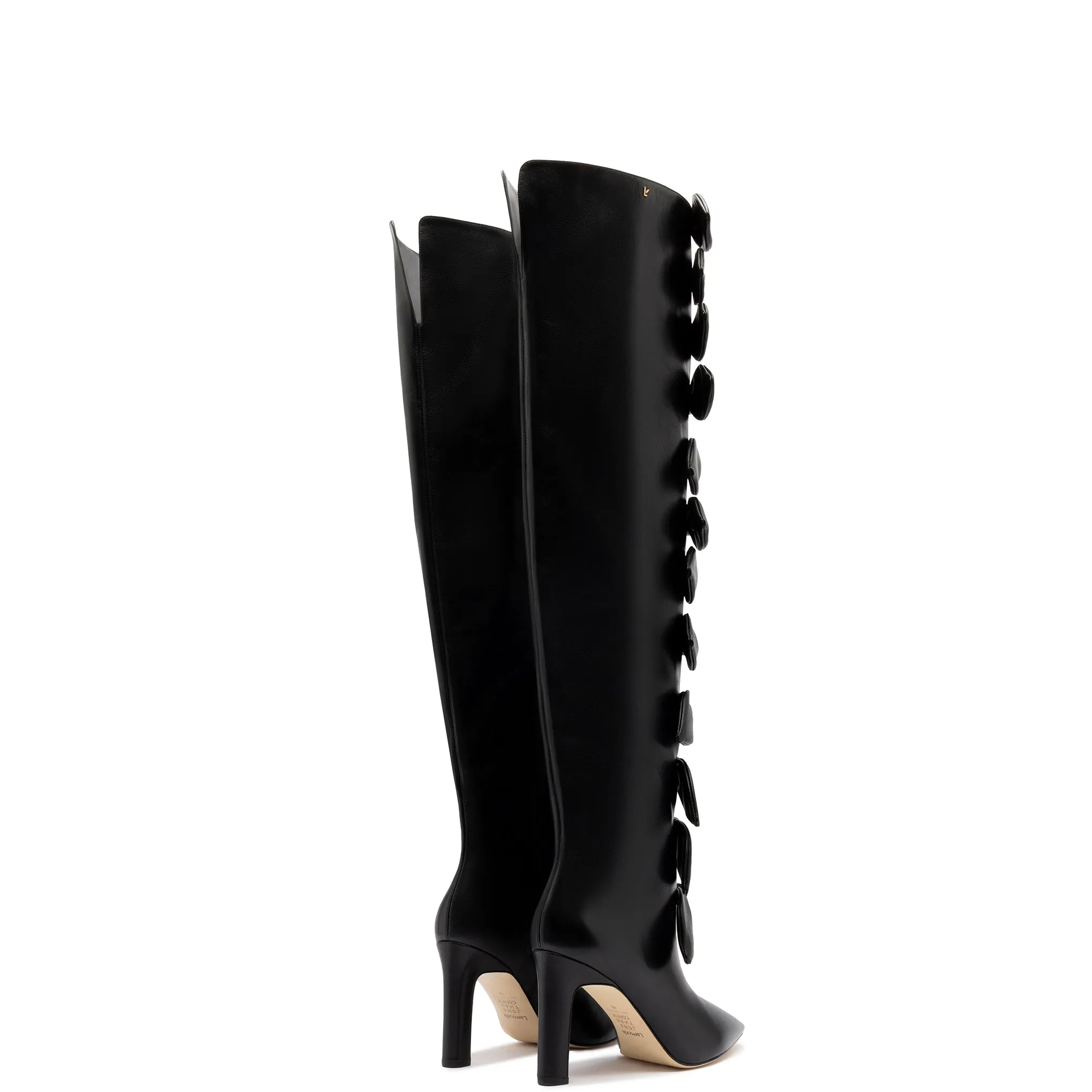 Tie Boot in Black Leather