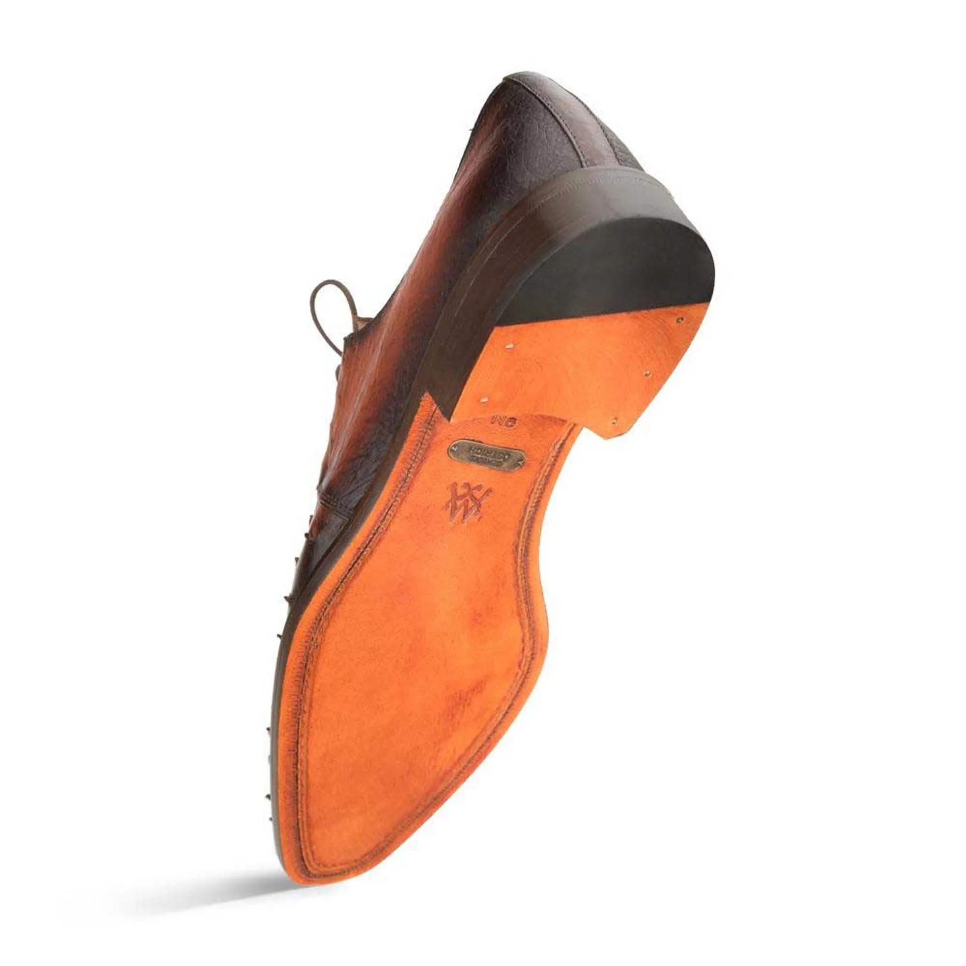 Tillson Brandy Genuine Ostrich Plain Toe Mens Blucher By Mezlan Made In Spain Brand