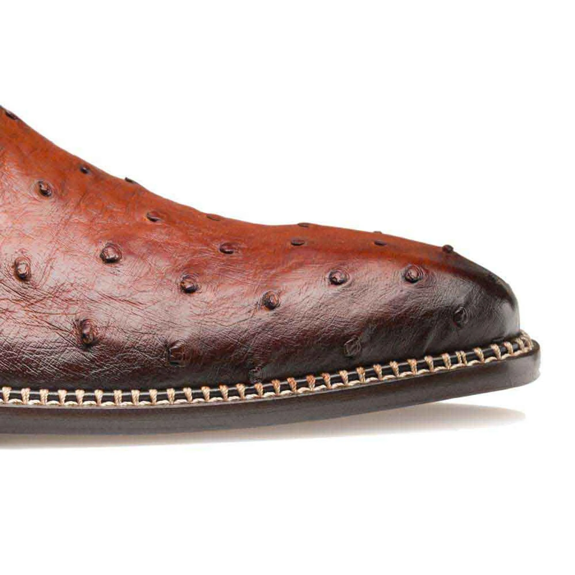 Tillson Brandy Genuine Ostrich Plain Toe Mens Blucher By Mezlan Made In Spain Brand