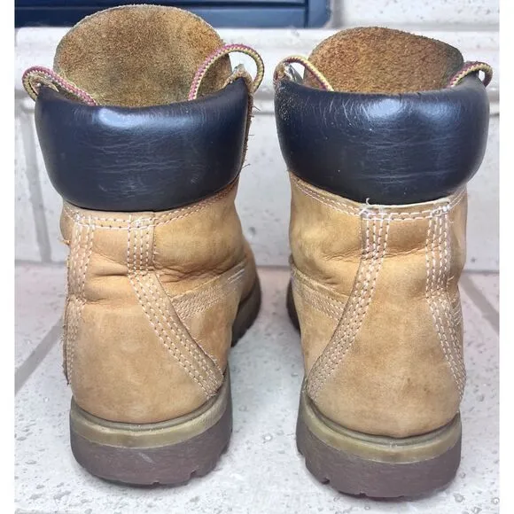 Timberland Boys Kids Youth 6 inch Leather Ankle Boots “Butter Timbs” Size 5