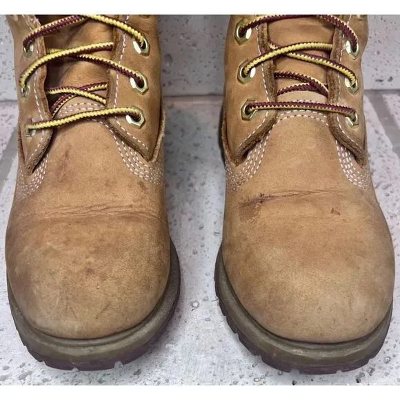 Timberland Boys Kids Youth 6 inch Leather Ankle Boots “Butter Timbs” Size 5