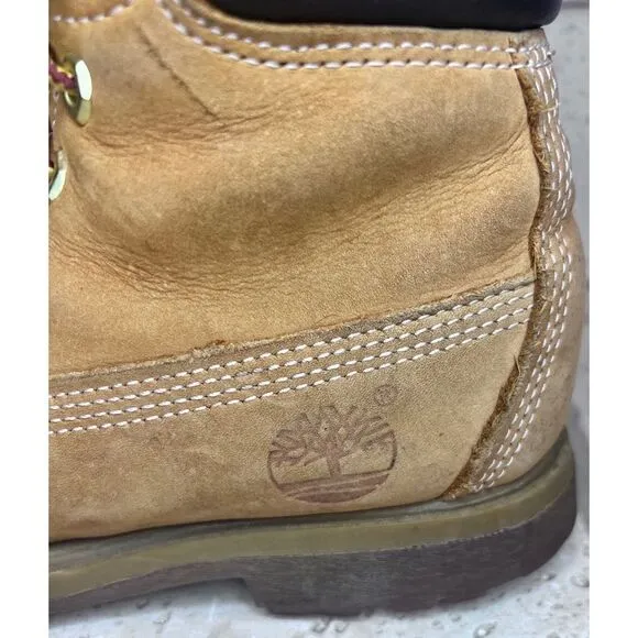 Timberland Boys Kids Youth 6 inch Leather Ankle Boots “Butter Timbs” Size 5
