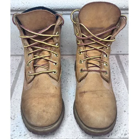 Timberland Boys Kids Youth 6 inch Leather Ankle Boots “Butter Timbs” Size 5