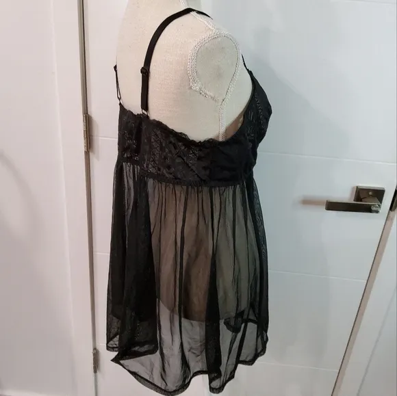 Torrid Striped Floral Lace Babydoll Size 1